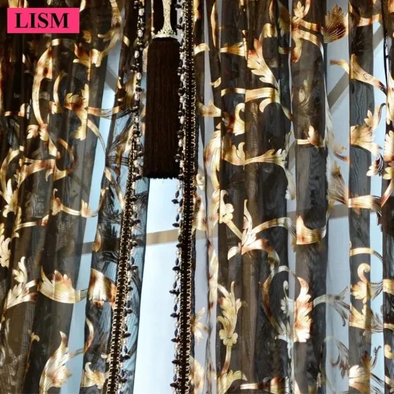 Blackout Curtain Panel with Retro Nature Print