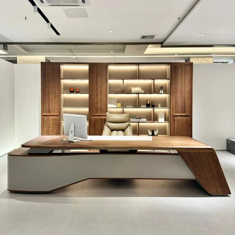 Wooden Fashion Office Desk Simple Creative Cheap Interior Big Size Office Desk Save Space Meuble Bureau Chinese Style Furniture
