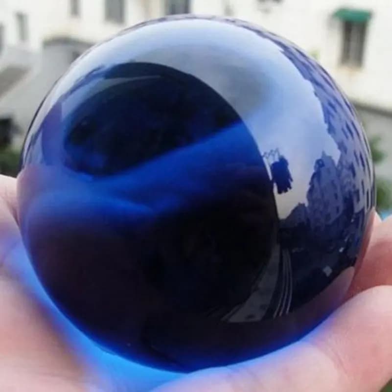 Blue Crystal Ball Ornament 40MM