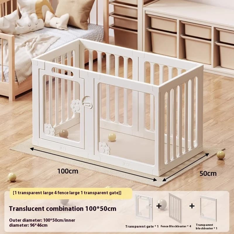 Indoor Clear Acrylic Pet Playpen Easy Assemble Transparent Dog Playpen for Puppy Bunny Cat Pig - Pet Barrier