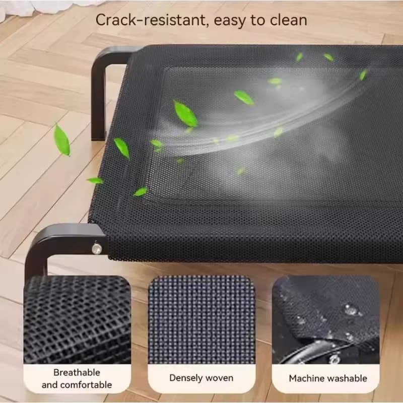Elevated Mesh Dog Bed with Stainless Steel Frame