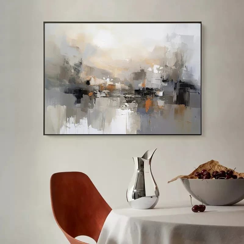 Abstract Matte Oil Painting Canvas Print