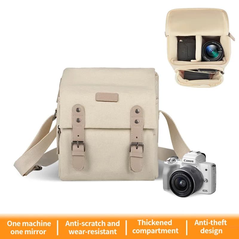 Single-Shoulder Canvas Camera Bag