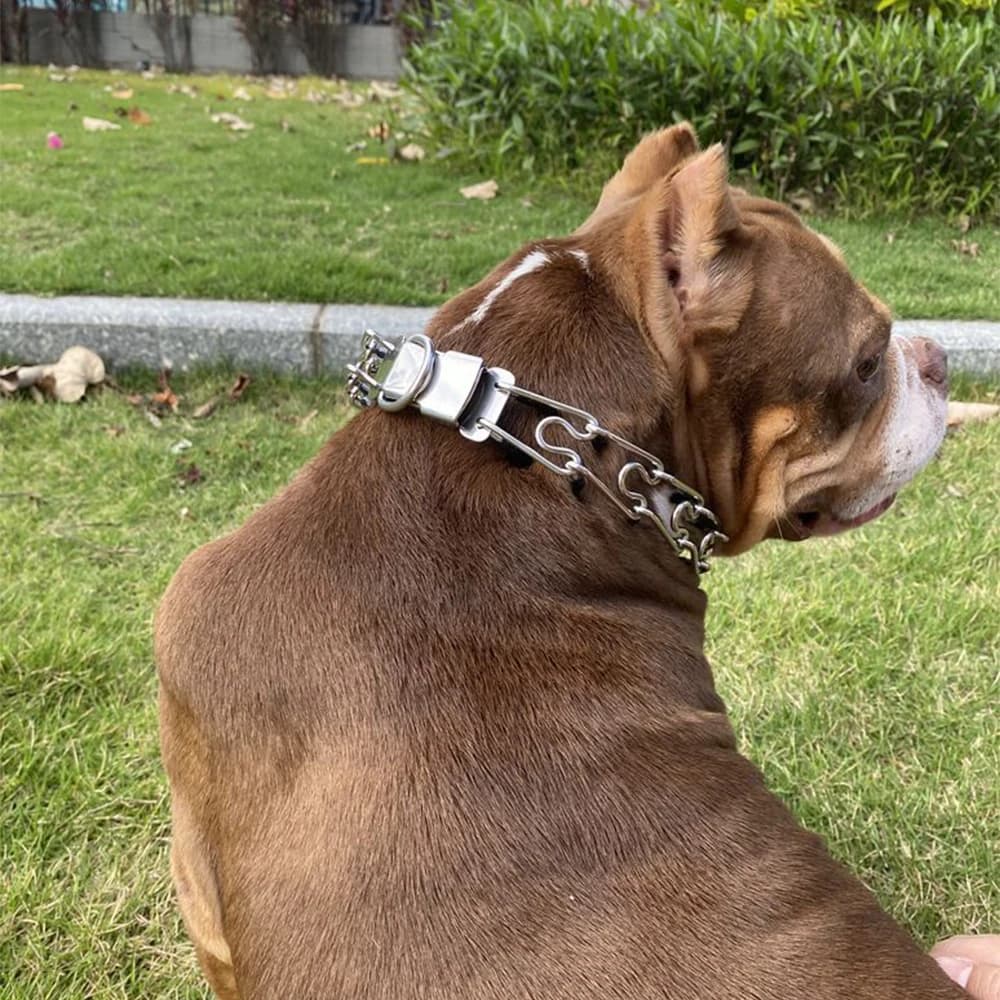 Dog Training Collar Effective Pinch With Comfort Anti Pull Training Adjustable Multi-size Stainless Steel Pet Prong Choke Collar