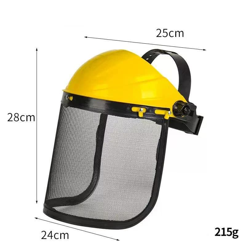Garden Grass Trimmer Helmet Hat, Full Face Mesh Visor, Brush Cutter Yard Mowing Face Cover Guard Sabary Safety Face Shield