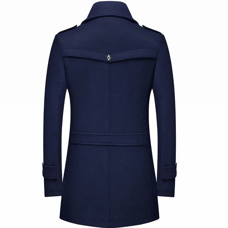 Men's Wool Blend Winter Trench Coat