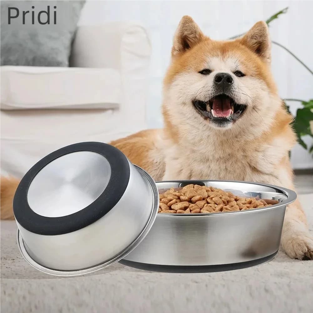 Stainless Steel Anti-Tip Pet Bowl