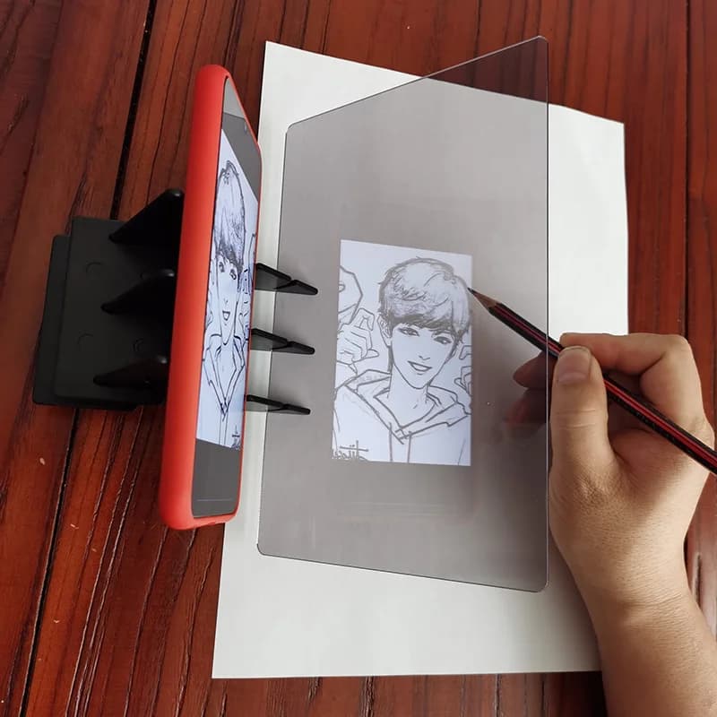 Painting Board with Projection and Art Supplies