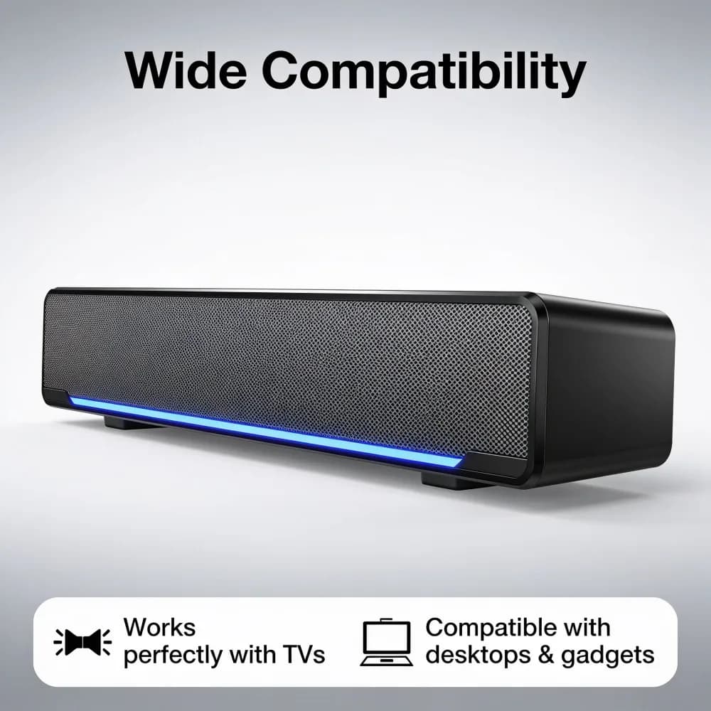 USB Desktop Speaker with 3.5mm Audio Input