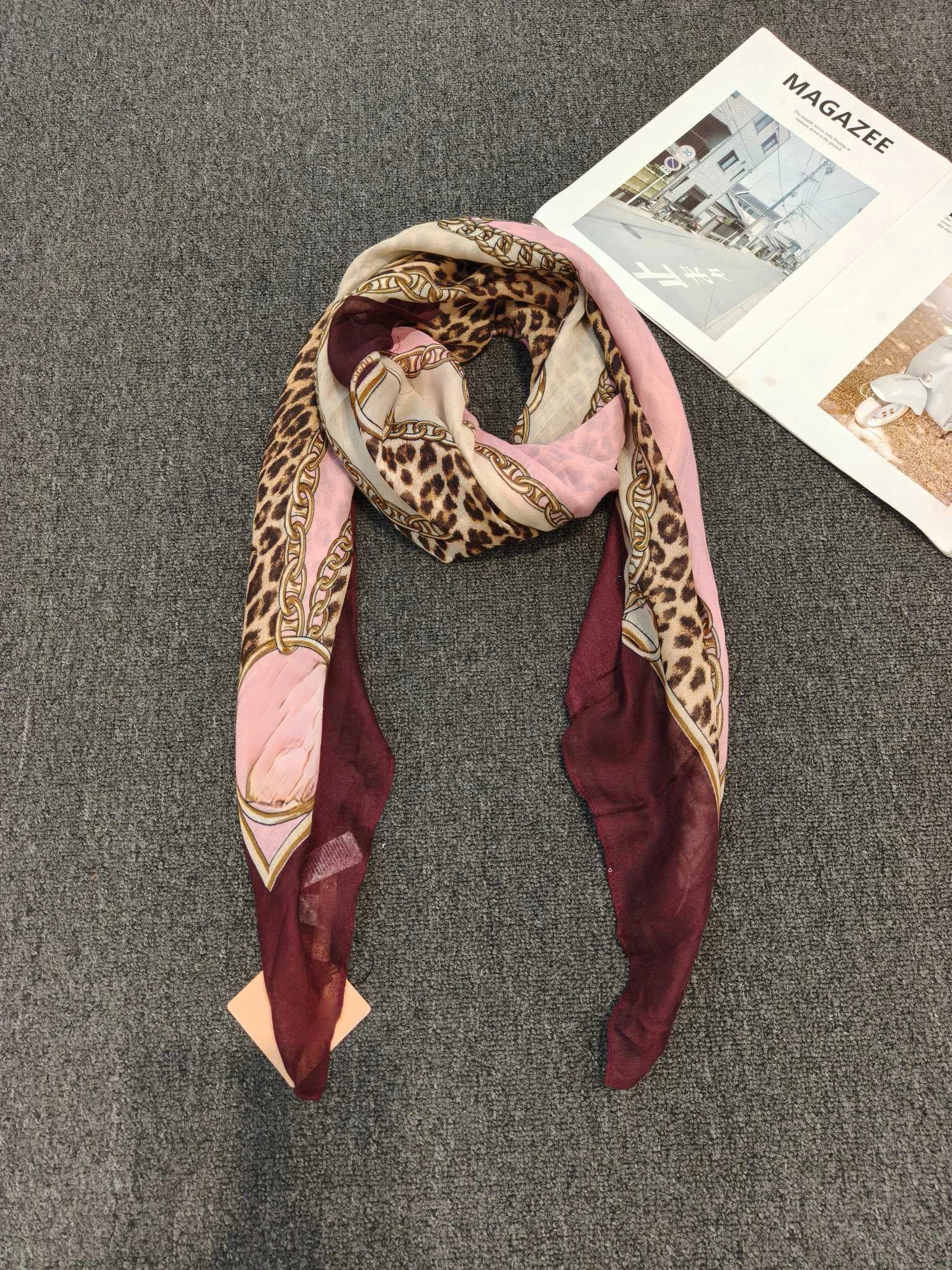 European, American, Italian original scarf with printed temperament, versatile shawl, sun shading, warm and soft new style 11