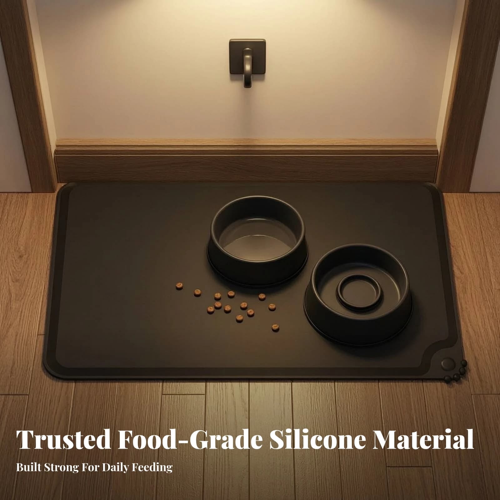 Pet Feeding Mat with Raised Edge