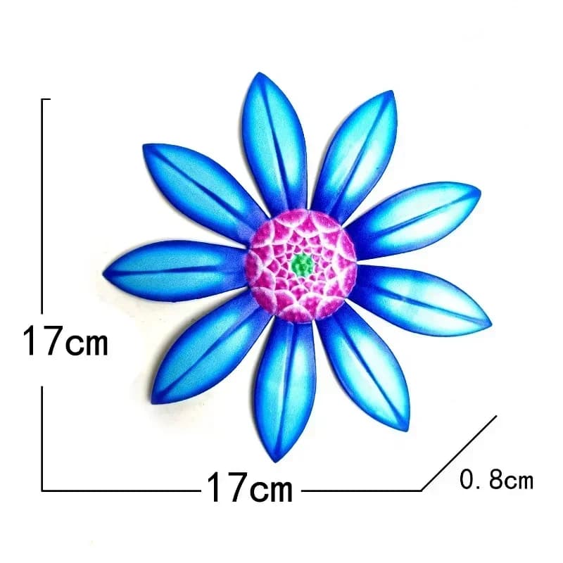 Garden Decoration Metal Flower Wall Decor Art Sculpture Hanging Ornament Aesthetic Home Room Garden Courtyard Decoration Outdoor