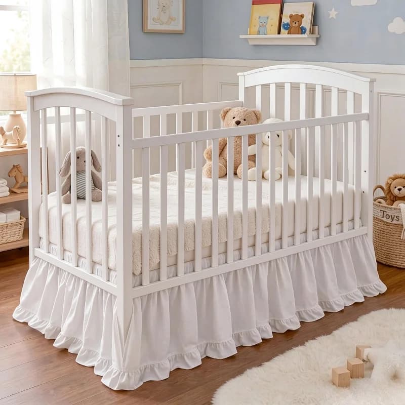 Crib Skirt with 16 Inch Drop