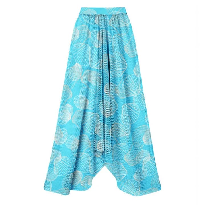 Women's Ruffle Splice Print Bikini With Skirt