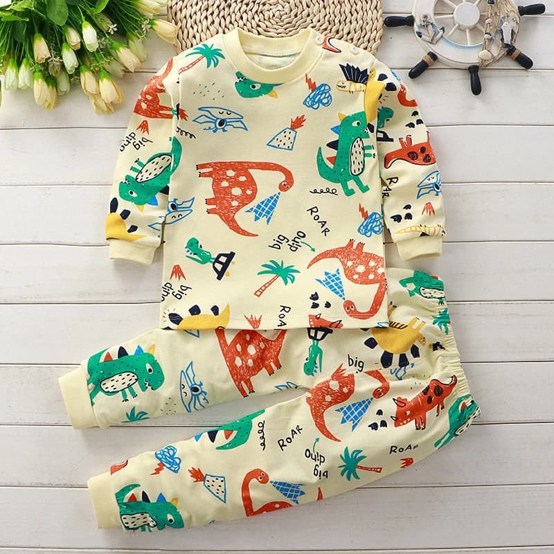 Kids Cotton Pajama Sets Autumn Winter