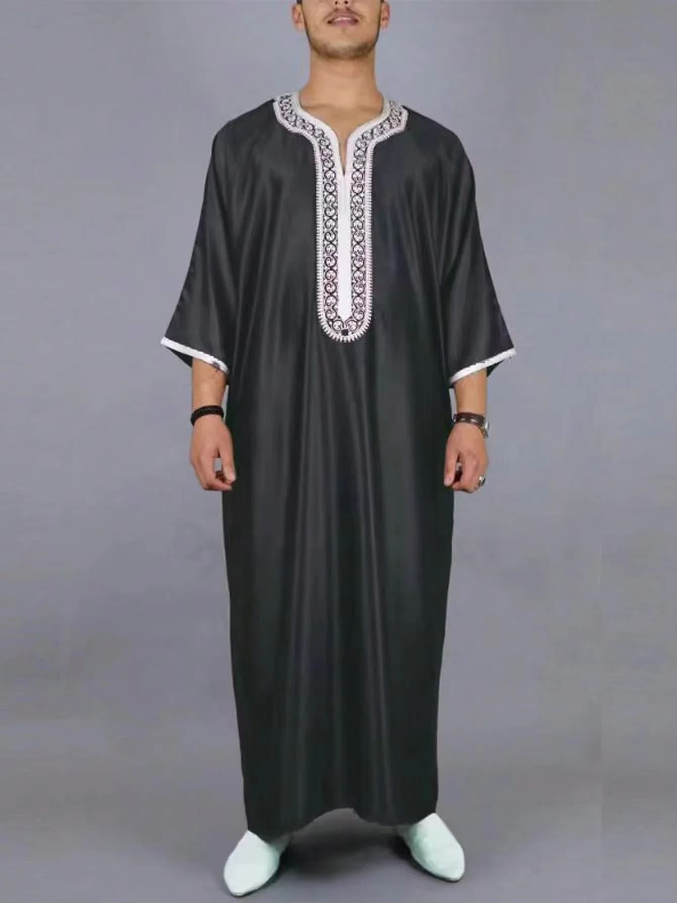 Moroccan Embroidered Men's Formal Robe
