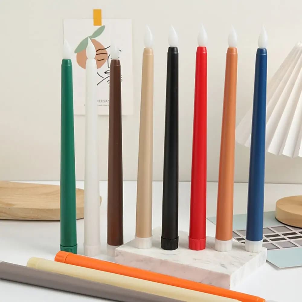 LED Flickering Taper Candles