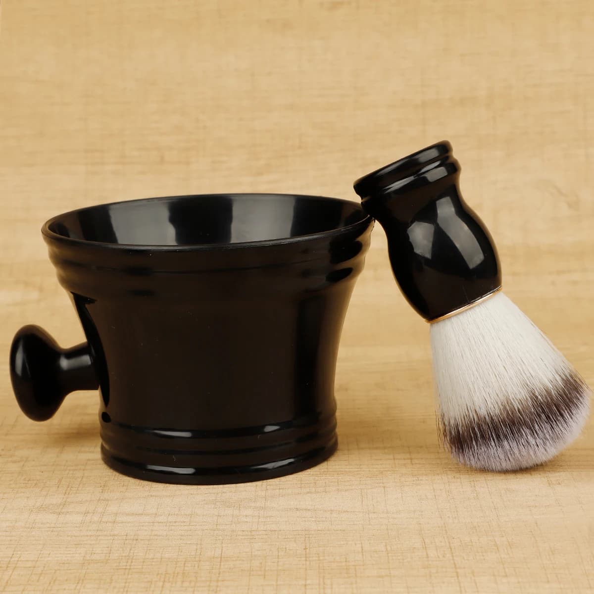 Beard Shaving Brush with Wooden Handle