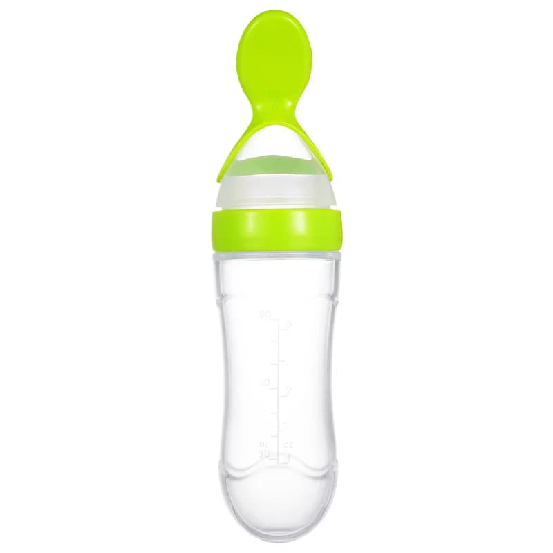 Baby Silicone Feeding Bottle with Spoon 90ml