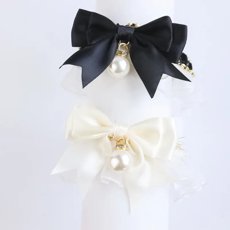Dog Collar Cute Lace Bow Pet Dog Cat Collar Adjustable Cat Necklace Jewelry Sweet Neck Decorative Pet Accessories Pet Supplies