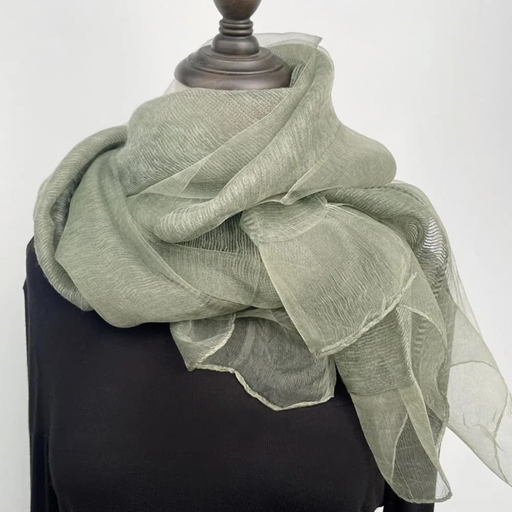 Mulberry Silk Blend Double Layer Scarf