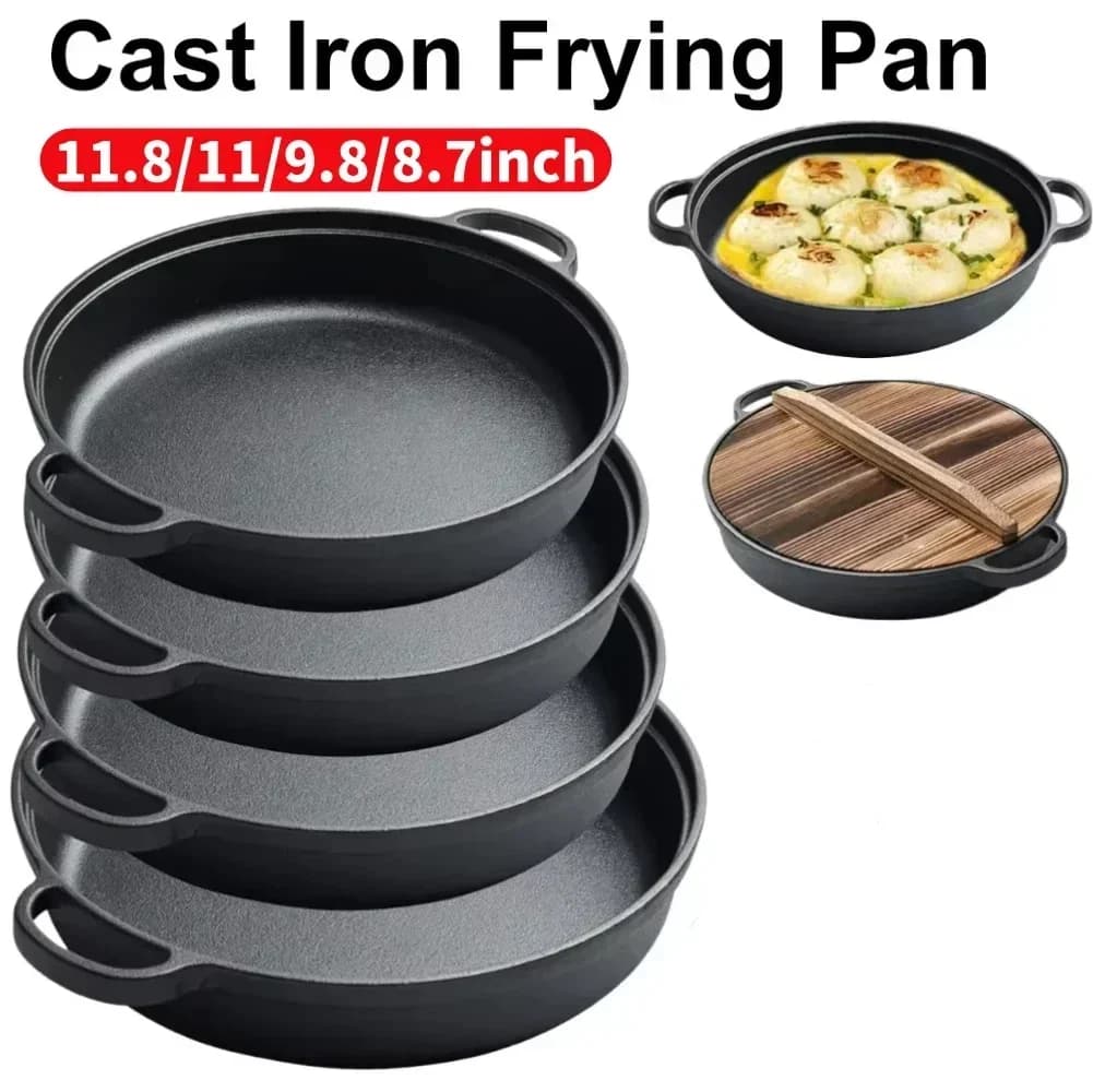 Cast Iron Skillet with Double Handles
