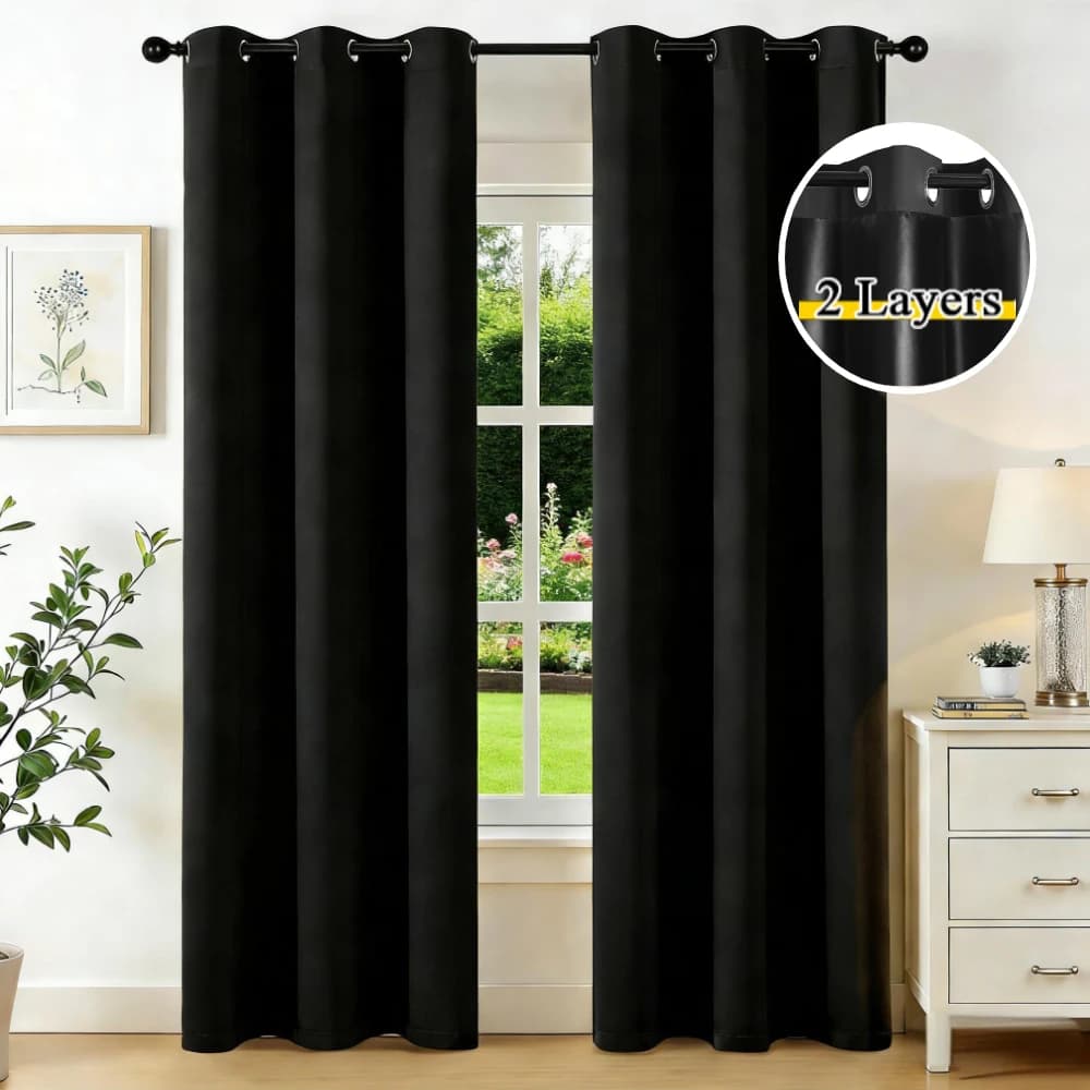 Blackout Thermal Curtains With Grommet