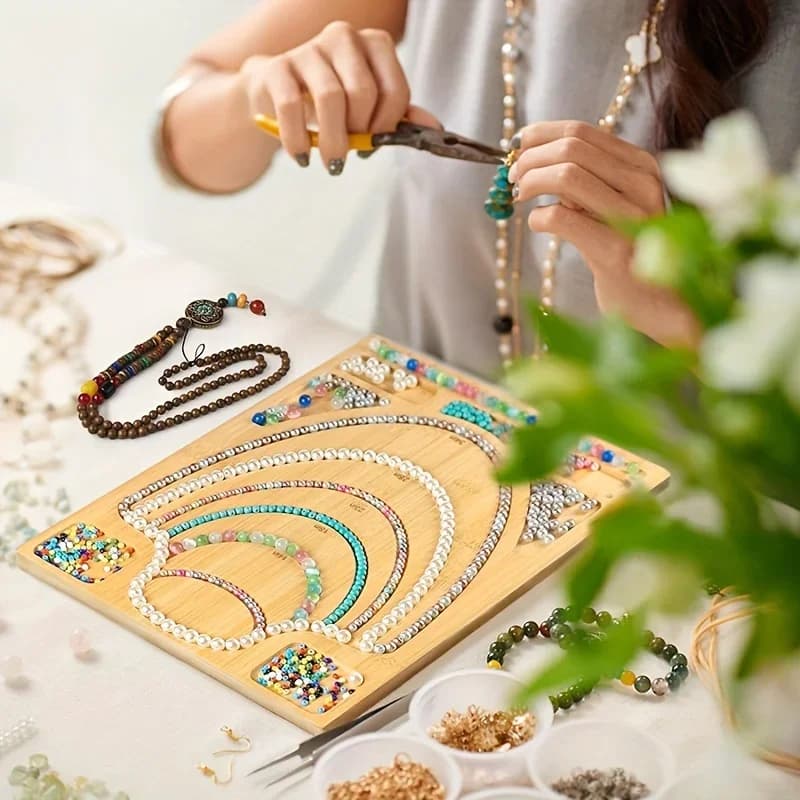 Bamboo Bead Design Board With Display Tray