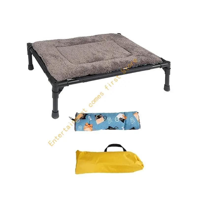 Elevated Outdoor Dog Cot with Removable Canopy
