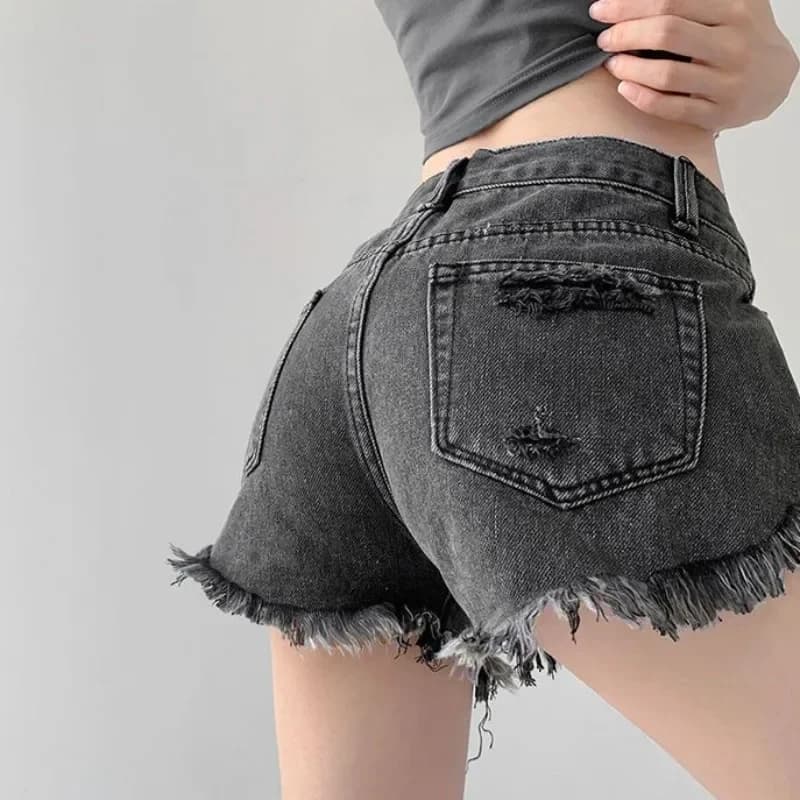 Ripped Denim Shorts for Women