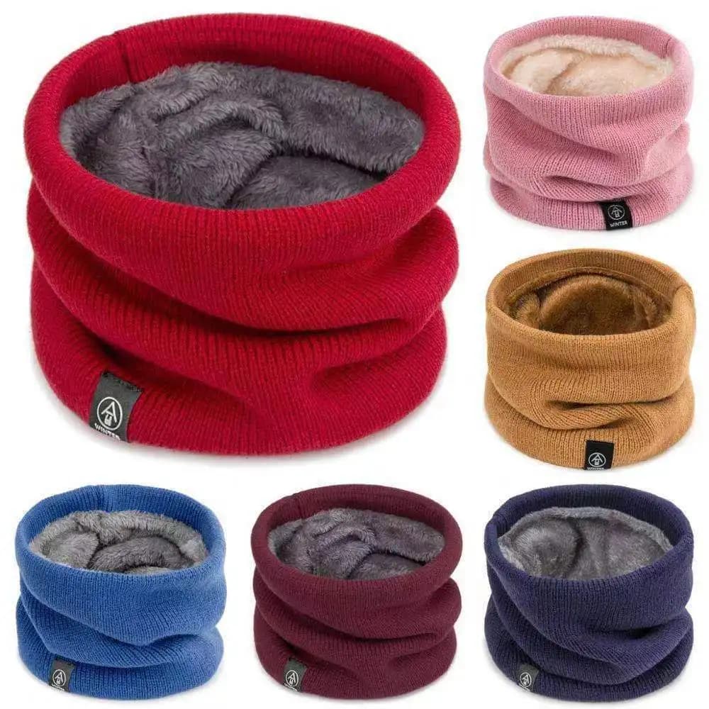 Winter Knit Neck Scarf with Mask Coverage