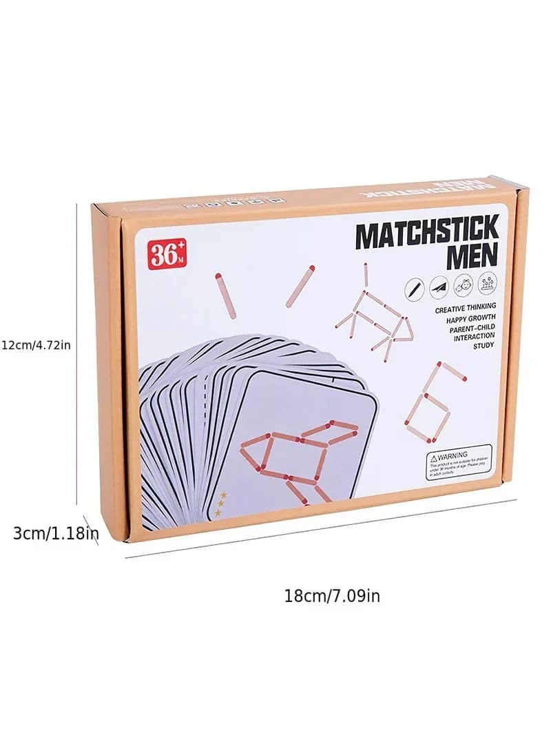 Wooden Matchstick Logic Puzzle Game
