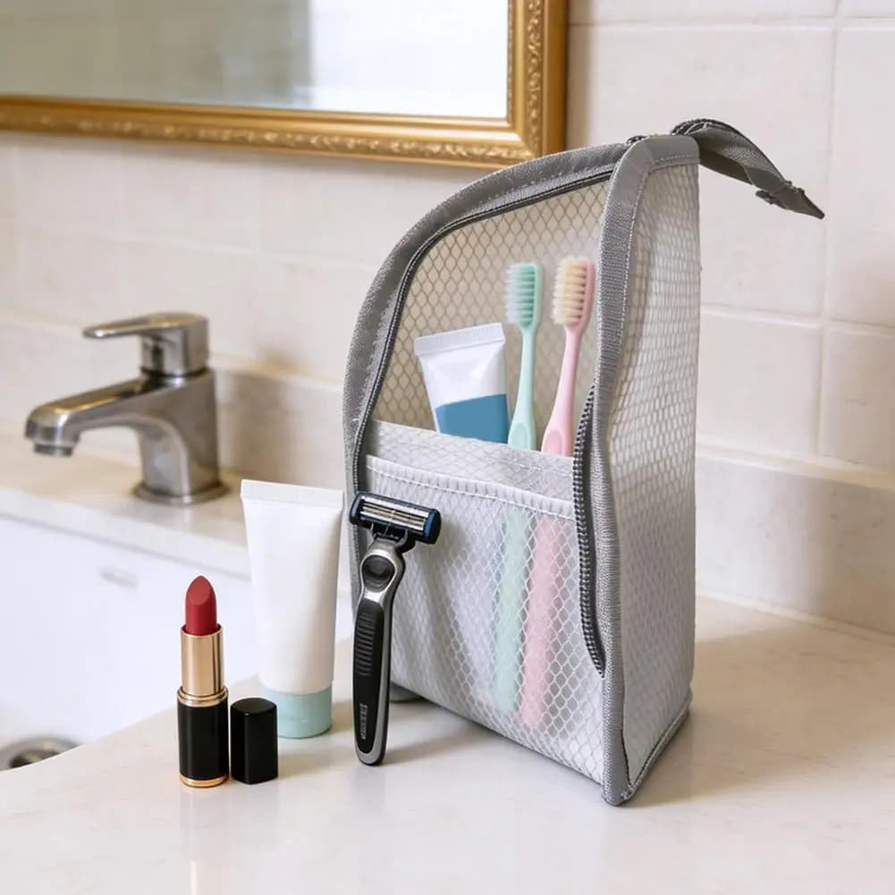 Toiletry Bag Women Travel Makeup Cosmetic Organizer Self Standing Foldable Waterproof EVA Lightweight Pouch Gift Girls