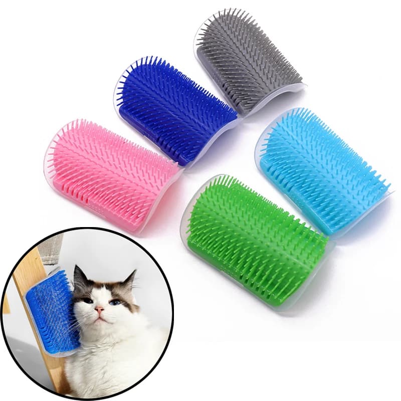 Cat Scratcher Massager for Cats Scratching Pets Removal Beauty Clean Corner Brush Removable Comb for Kitten Cat massagetool