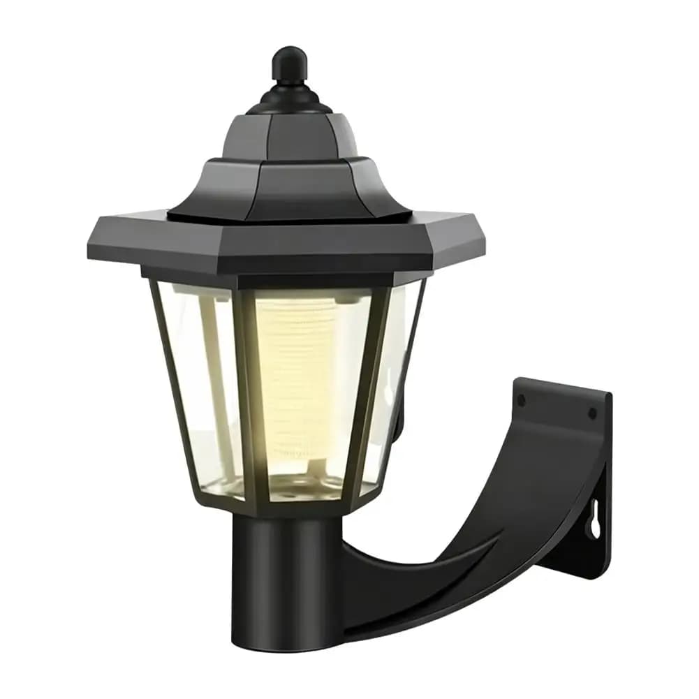Garden Wall Light 1.5M Solar Courtyard Light Retro Streetlight Outdoor Lawn Path Courtyard Floor Lamp