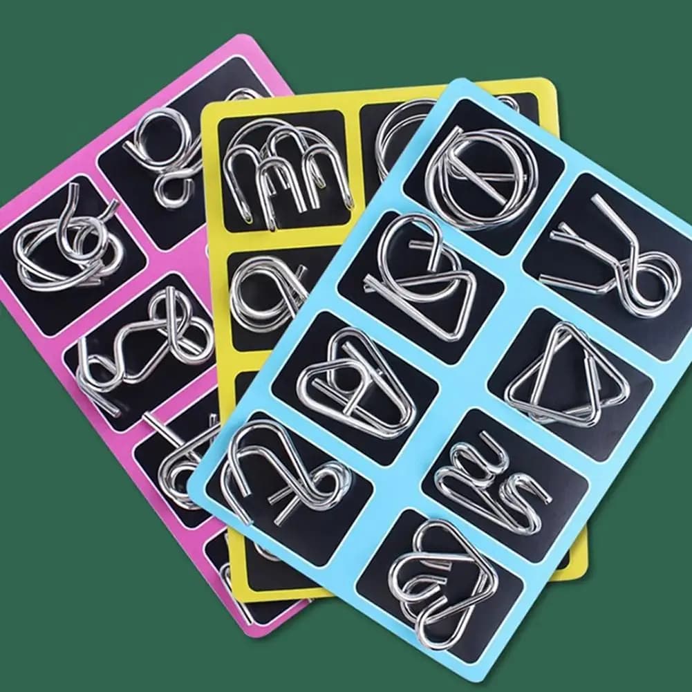 Metal Ring Disentanglement Puzzle Set