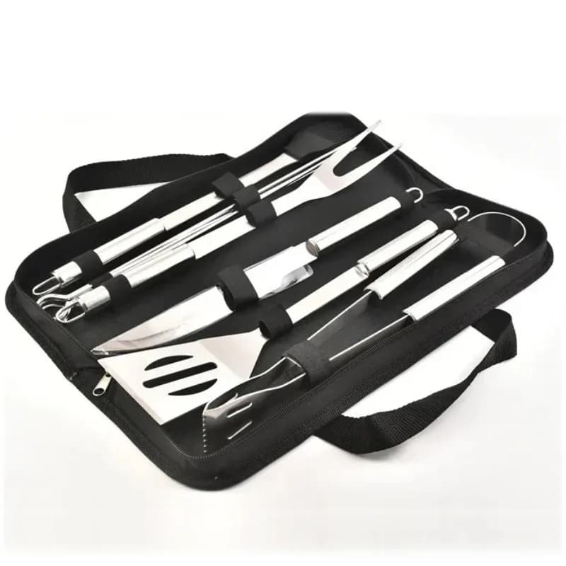 9-Piece Portable BBQ Tool Kit with Storage Bag