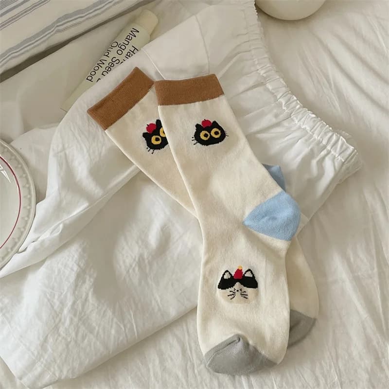 Women's Striped Cotton Casual Socks