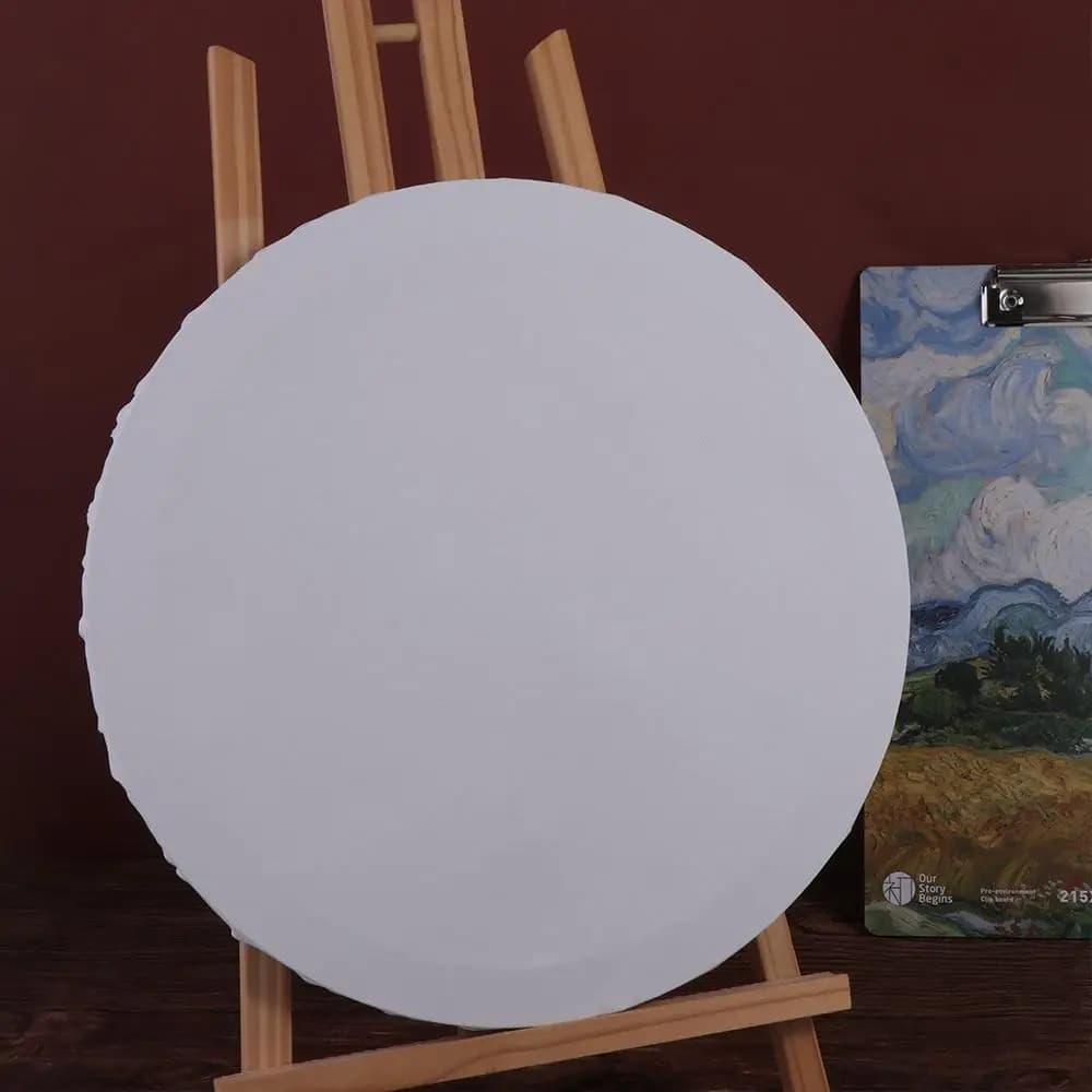 Round Wooden Canvas Board