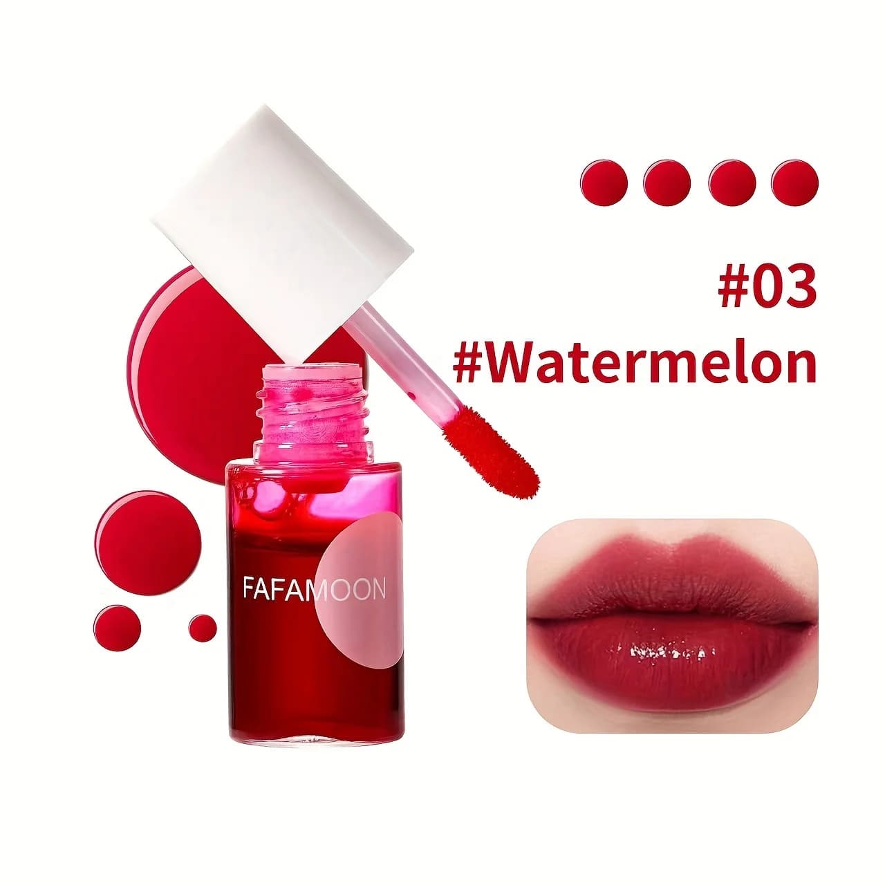 4 Color Fruity Lip Tint Water Gloss