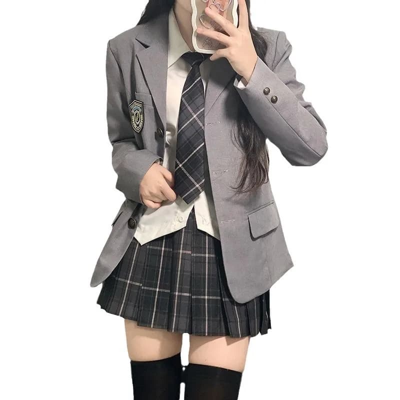 Female Student School Uniform Jacket Set