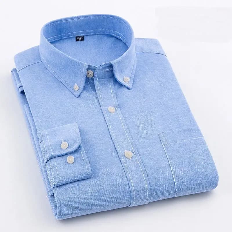 Men's Plaid Button-Down Casual Shirt