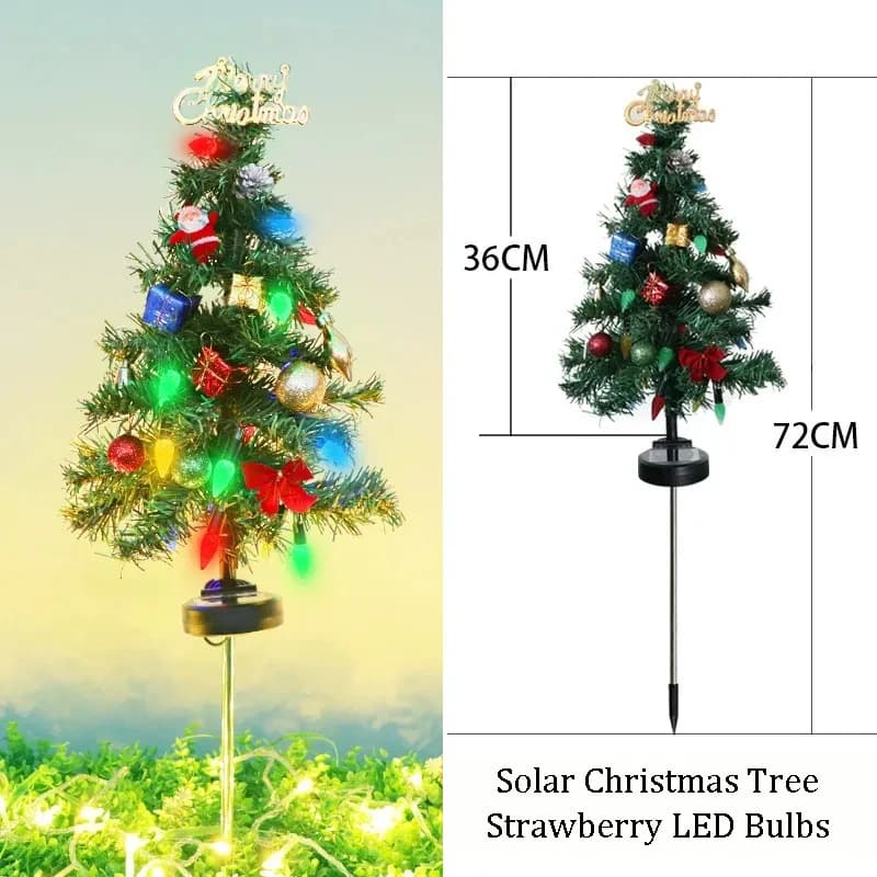 Solar LED Christmas Tree Stake Light