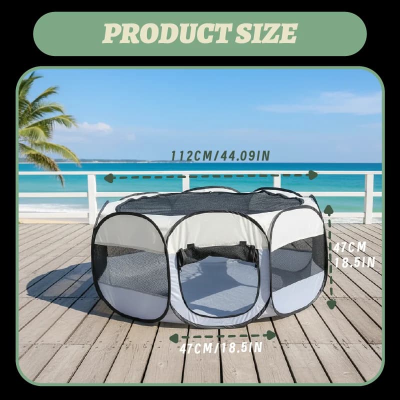 Foldable Portable Small Animal Playpen with Cover Indoor/Outdoor Enclosure for Chicks Puppies Kittens & Other Small Pets