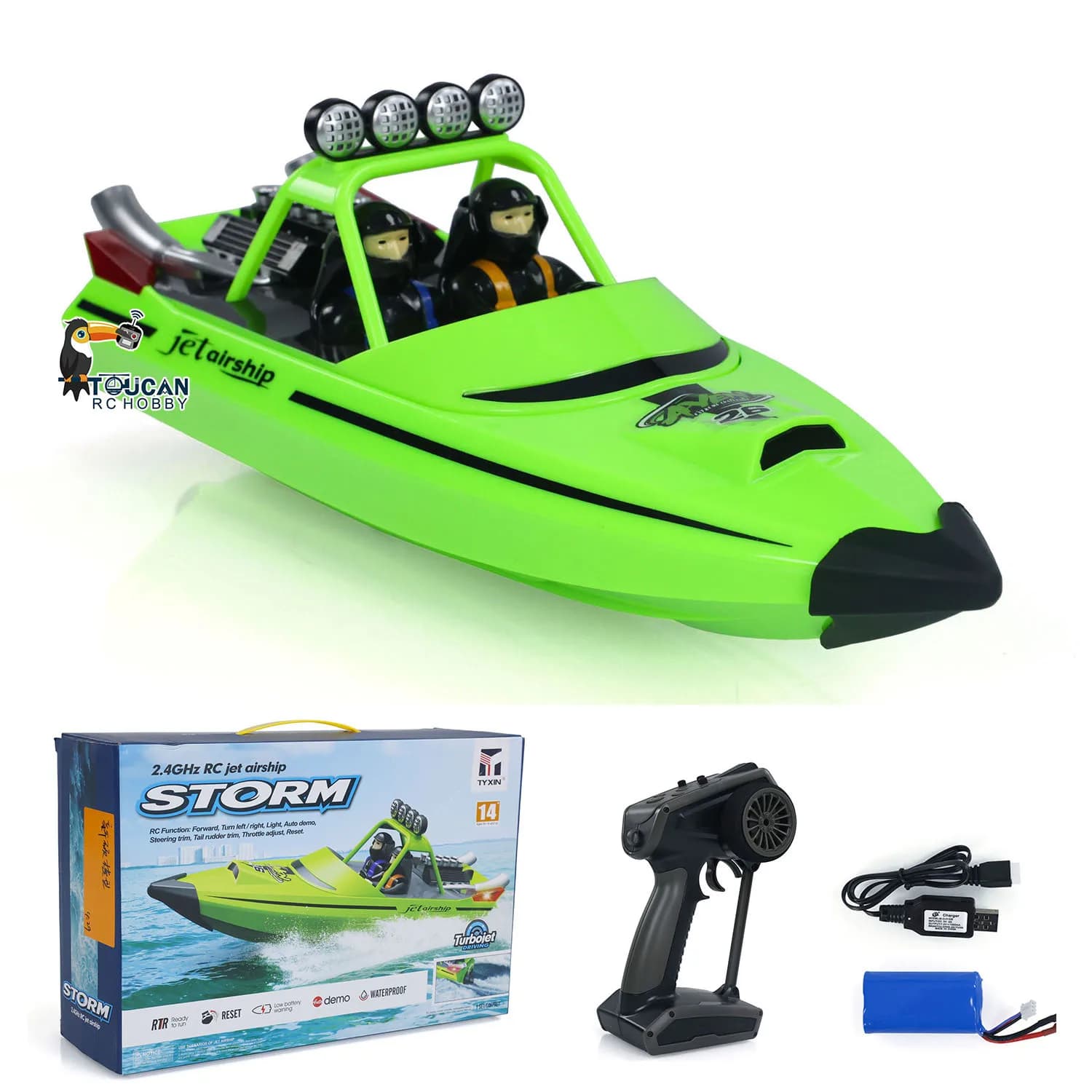 RC Self-Righting Jet Boat with LED Lights