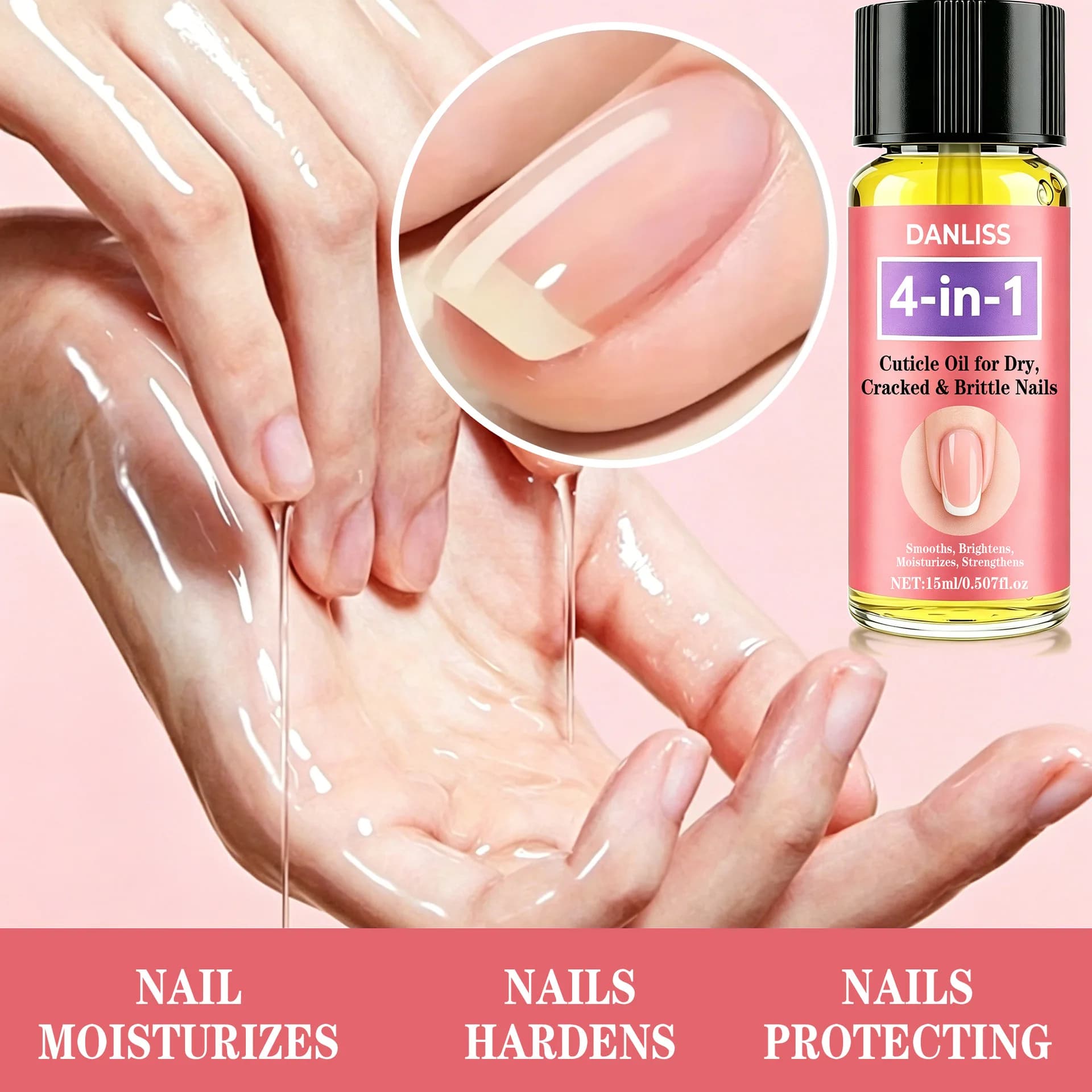 Cuticle Oil 4-in-1 for Dry and Brittle Nails