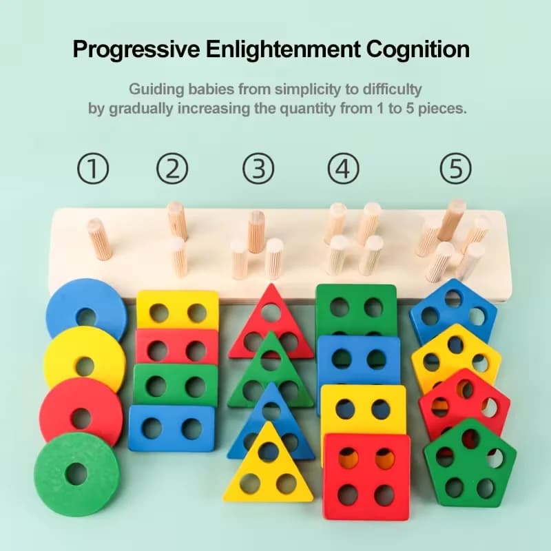 Montessori Wooden Geometry Puzzle Toys