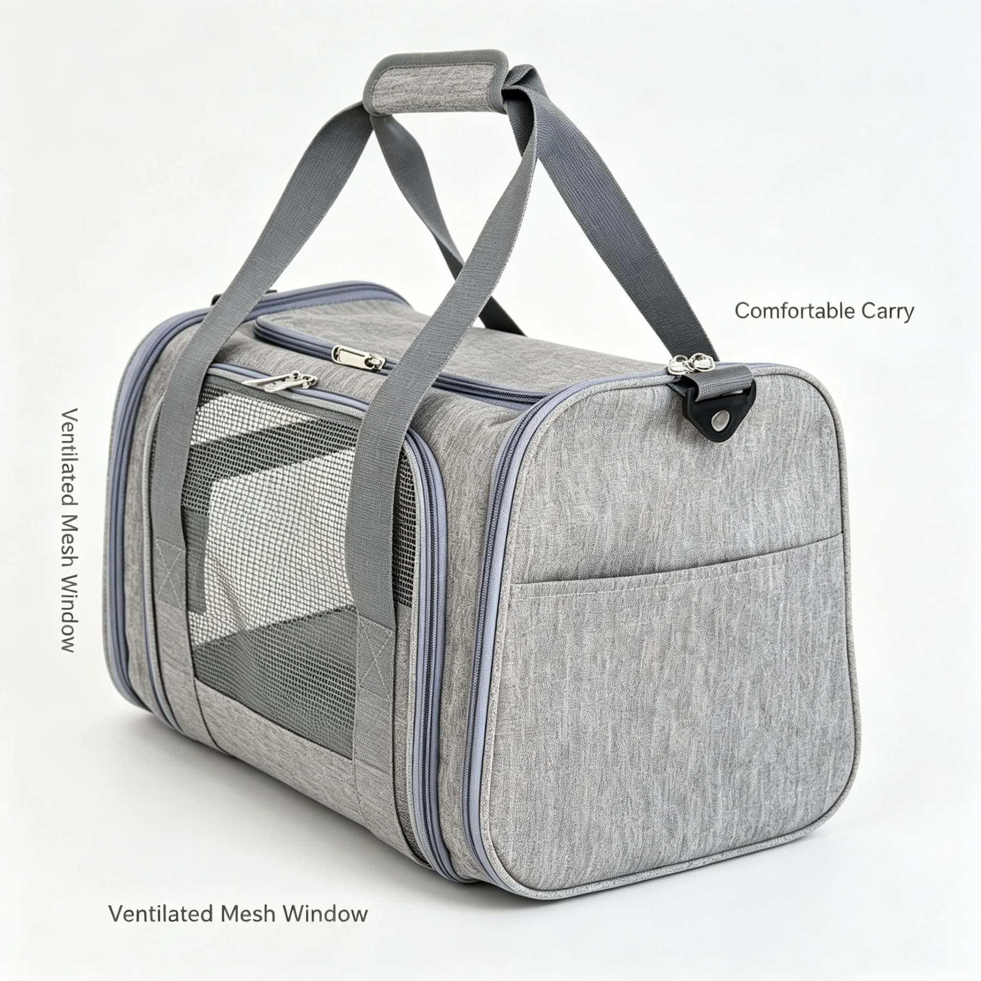 Soft-Sided Pet Carrier Bag for Medium Large Cats & Puppies, Portable Travel Dog Carrier Handbag