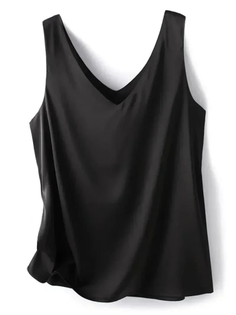Women's Sleeveless V-Neck Satin Camisole