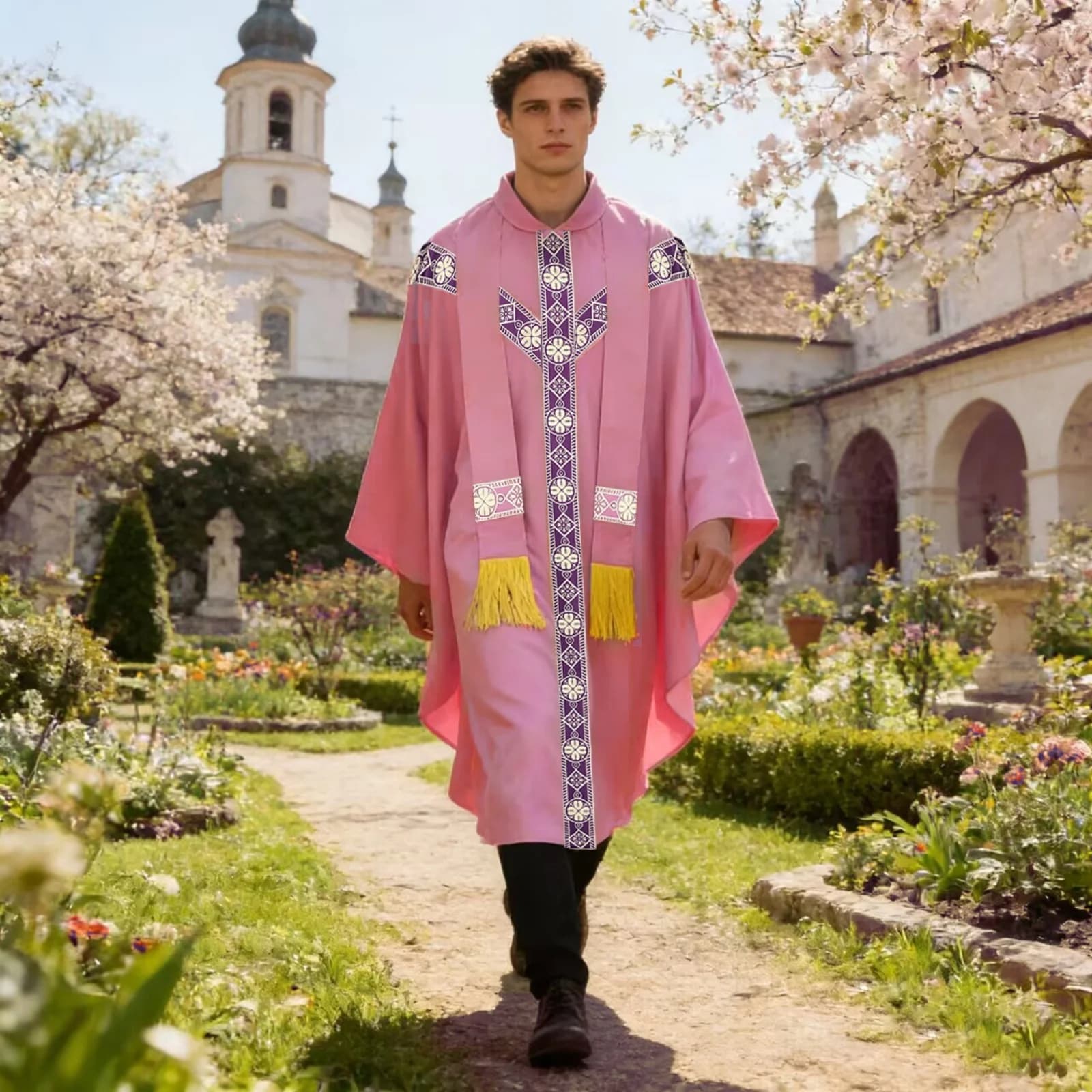 Men's Catholic Priest Chasuble Liturgical Robe